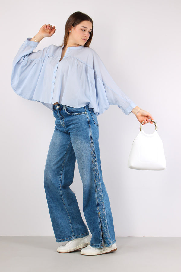 Ellespack_20 Jeans Palazzo Strass Blue Deniim