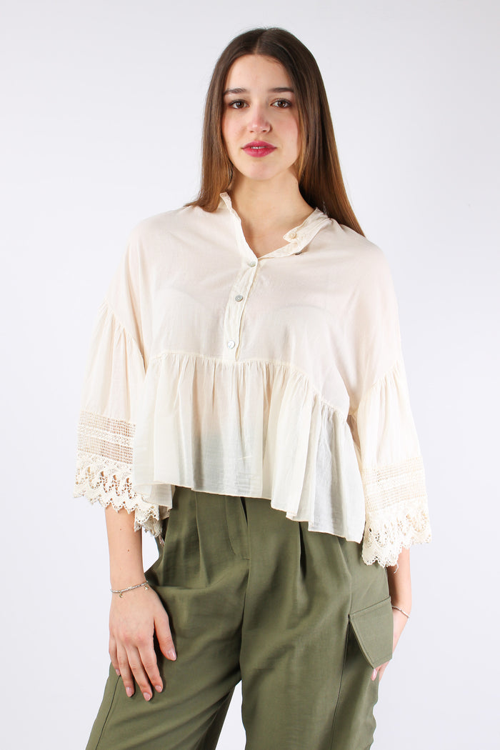 Krochet Blusa Mussola Pizzo Ivory-2