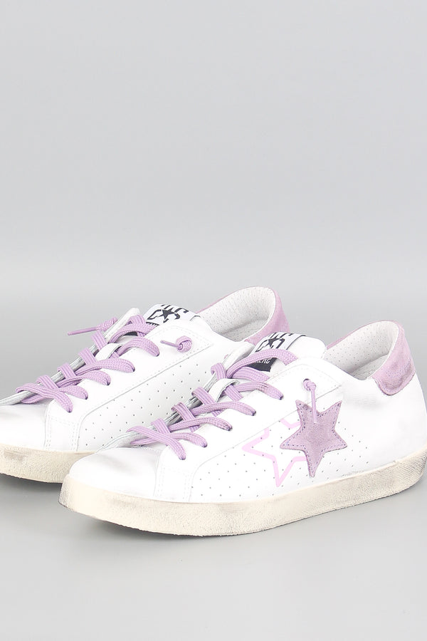 Sneaker One Star Bianco/lilla-2