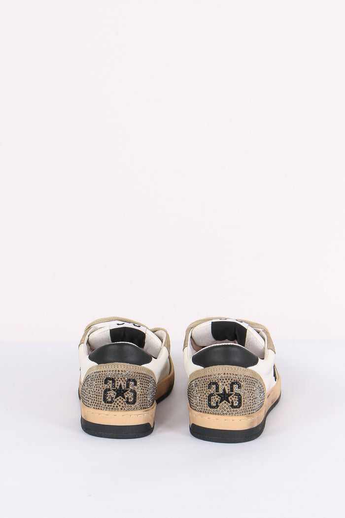 Sneakers Week Strass Bianco/taupe-3
