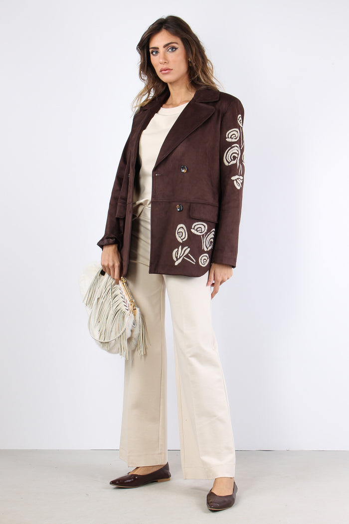 Giacca Dainetto Ricami Moro