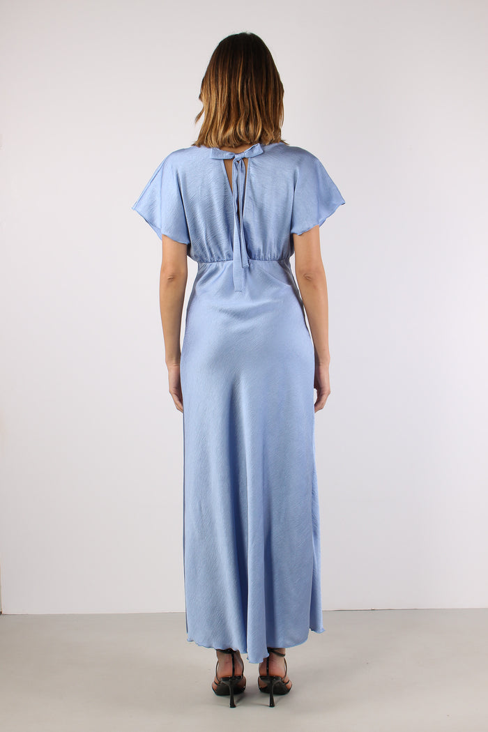Abito Manica Aletta Crikle Azzurro-4