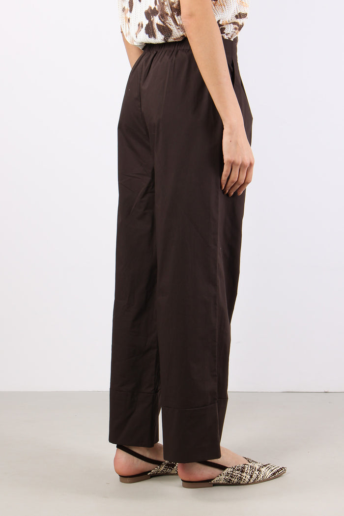 Pantalone Cotone Orlo Alto Sacher-5
