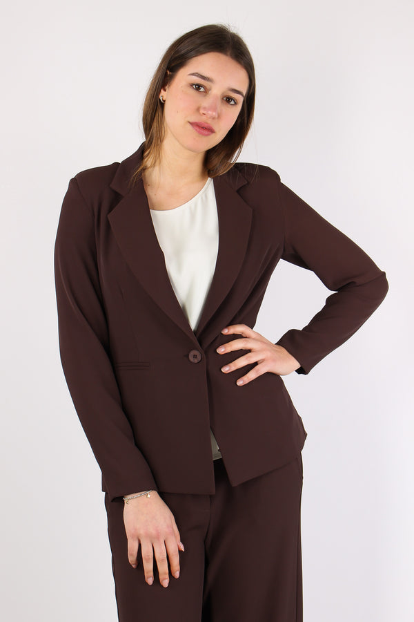 Giacca Fluida Monopetto Moro-2