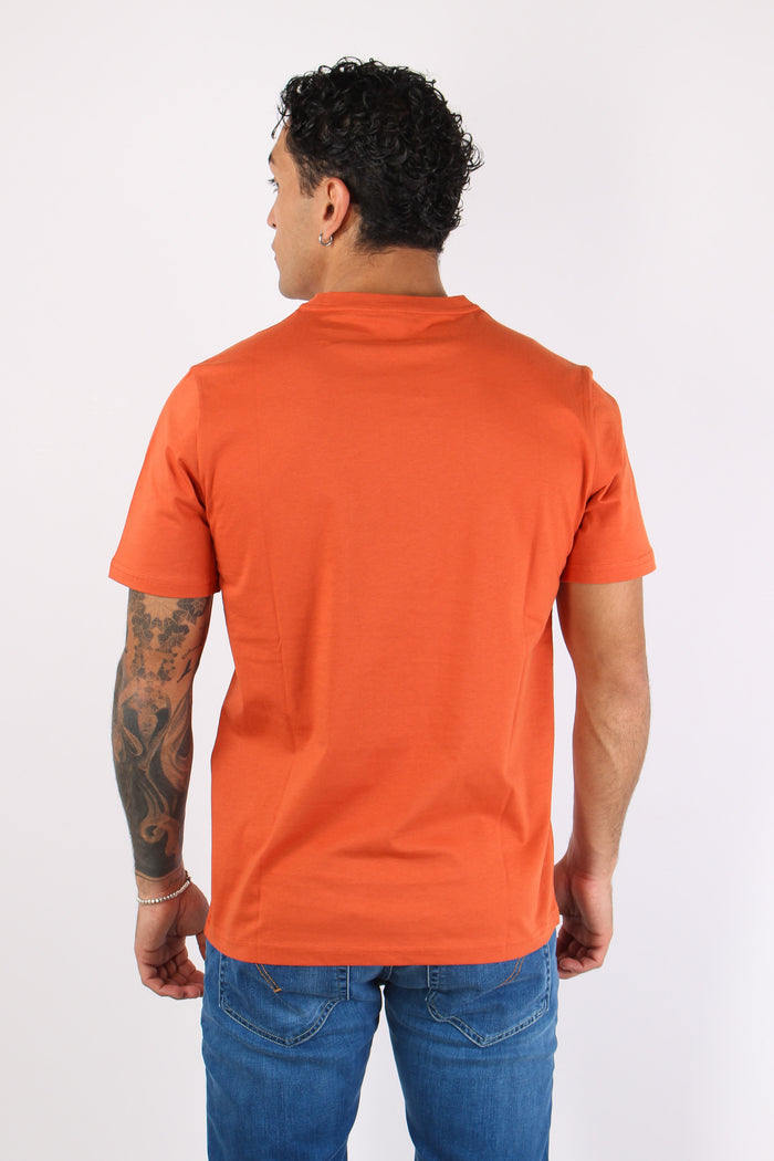 T-shirt Basica Logo Contrasto Orange-4