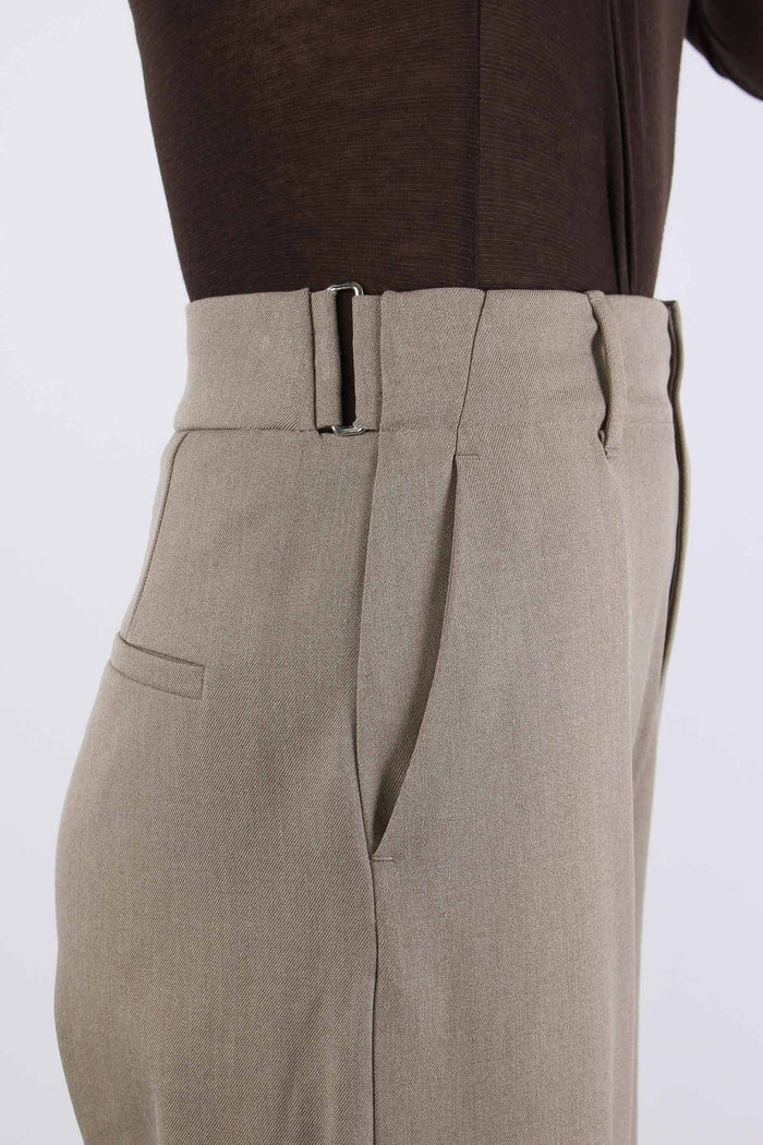 Pantalone Fibbia Laterale Fango-8