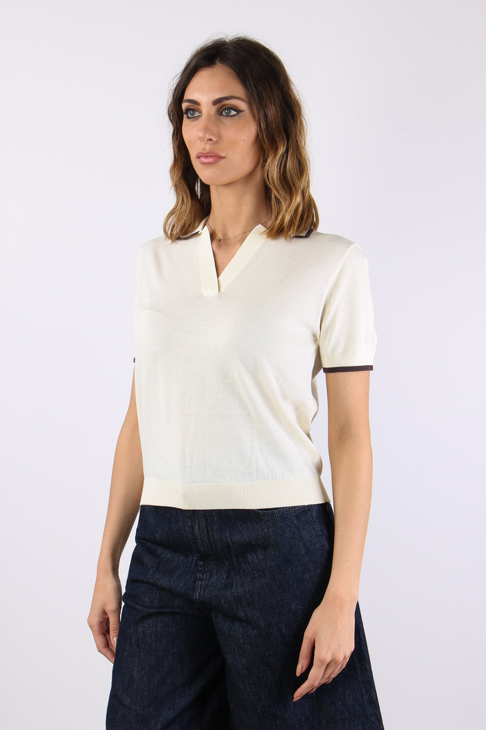 Polo Derby Profilo Contrasto Beige/moro-3