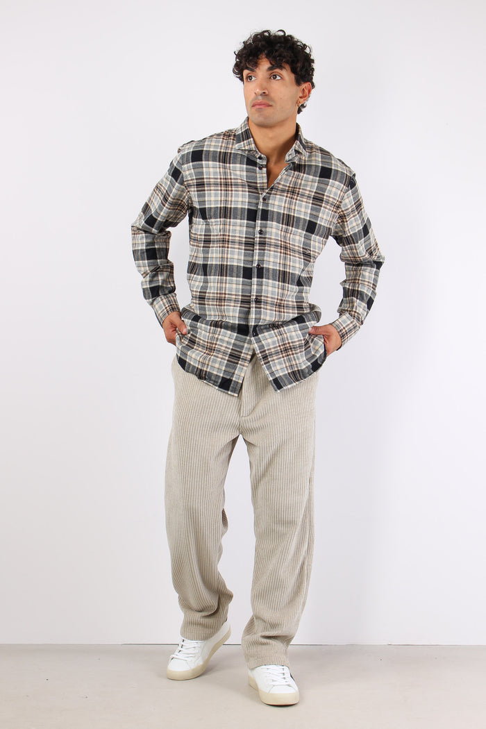 Camicia Flanella Check Black-4