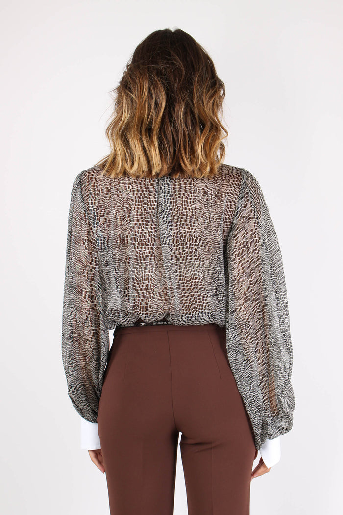 Camicia Body Colletto Contrast Nero-7