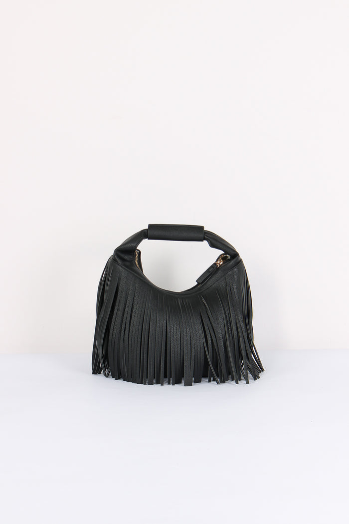 Sacca Mini Frange Nero-3