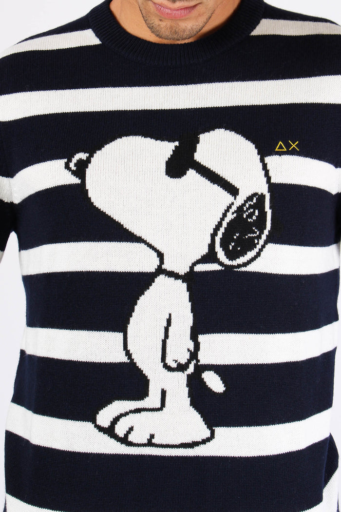 Maglia Riga Snoopy Navy/bianco-7