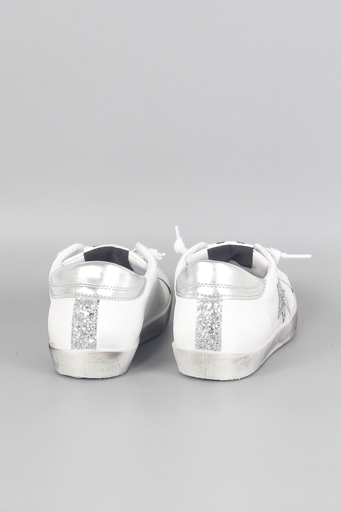 Sneaker One Star Glitter Bianco/argento-3
