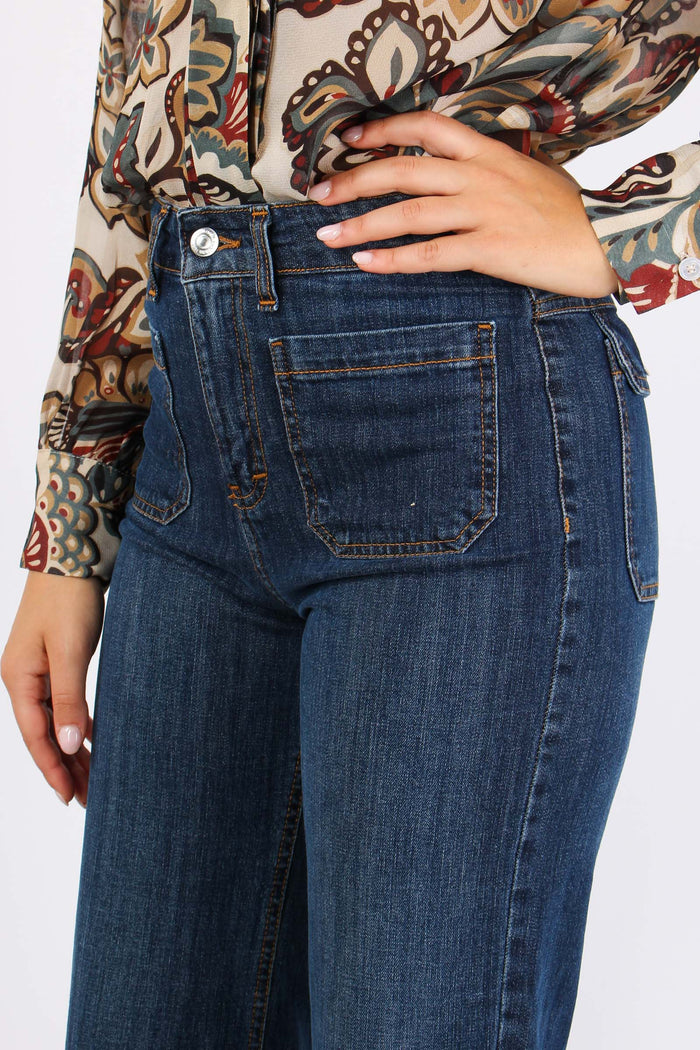 Denim Zampa Tasche Davanti Denim-6