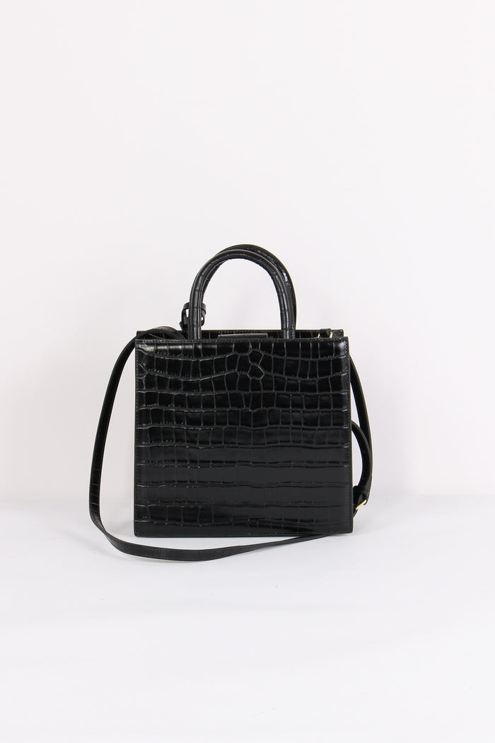 Shopping Stampa Croco Nero-3