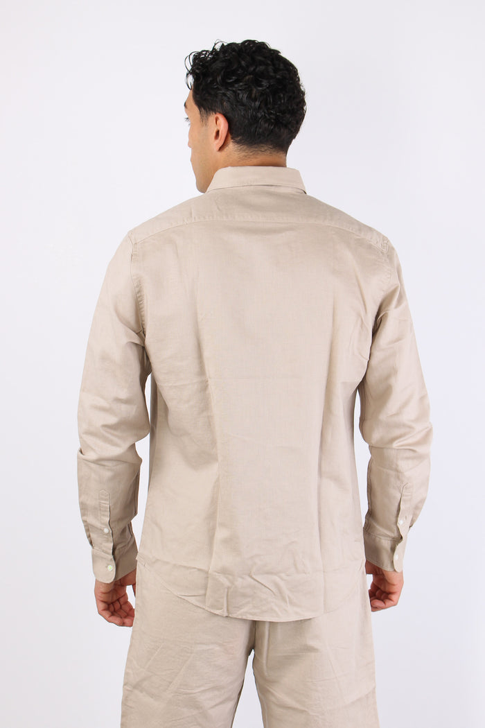 Camicia Basica Lino Stone-5