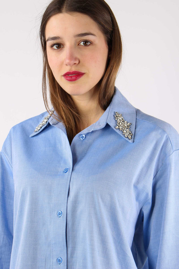 Camicia Over Castone Azzurro-10