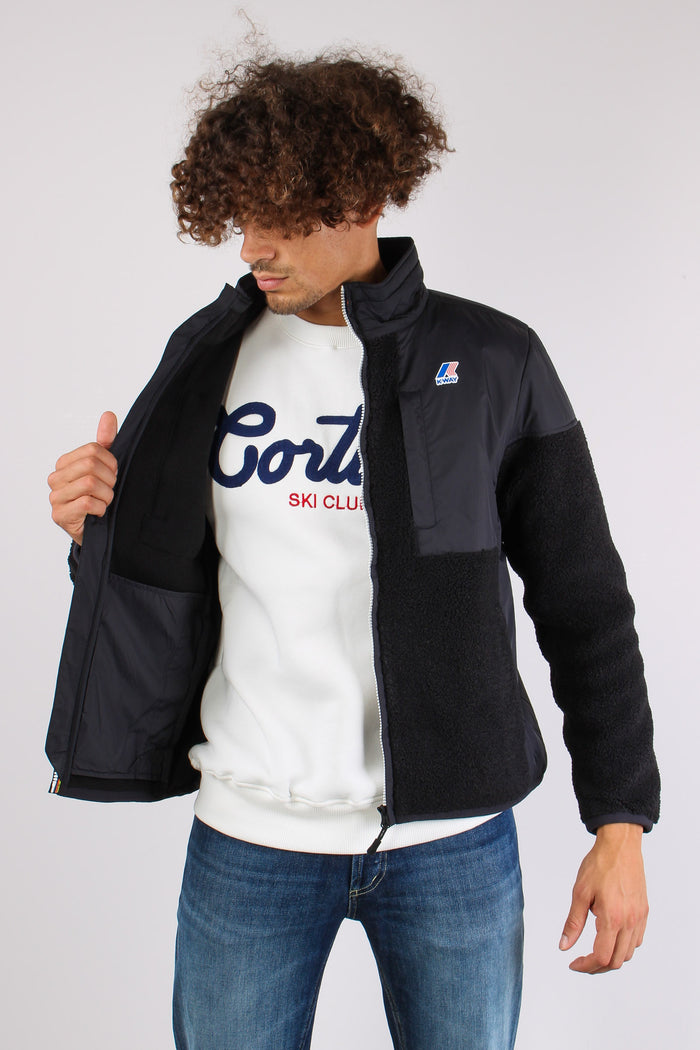 Giubbotto Collo In Piedi Black Pure-6