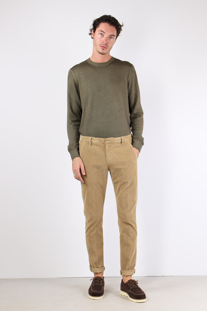 Gaubert Pantalone Velluto Mill Beige