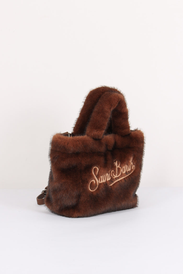 Borsa Mano Mini Pelliccia Brown-5