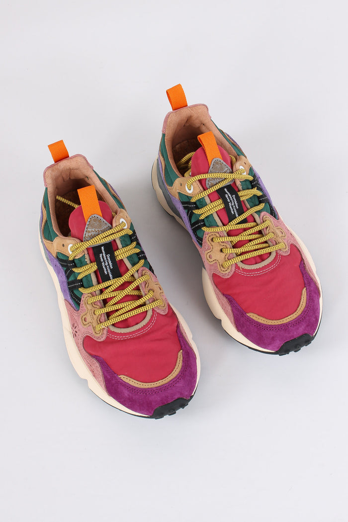 Sneakers Yamano Suede Nylon Burgundy/fucsia-4