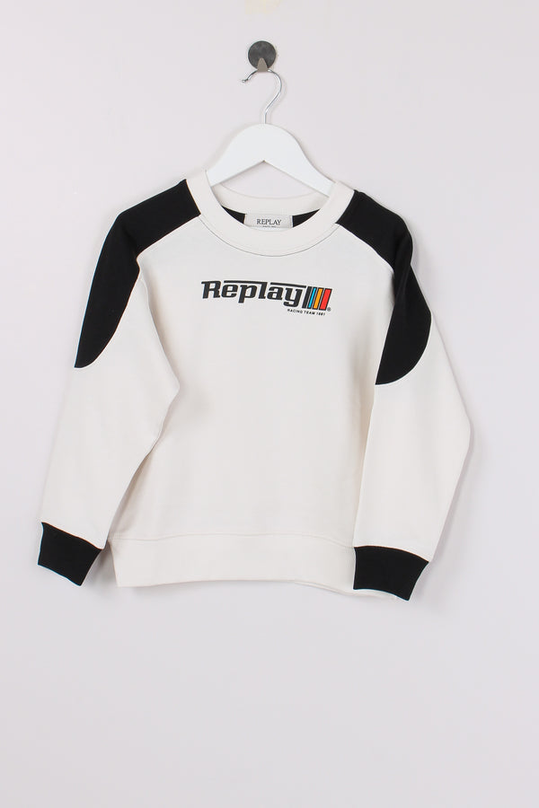 Felpa Girocollo Bianco/nero