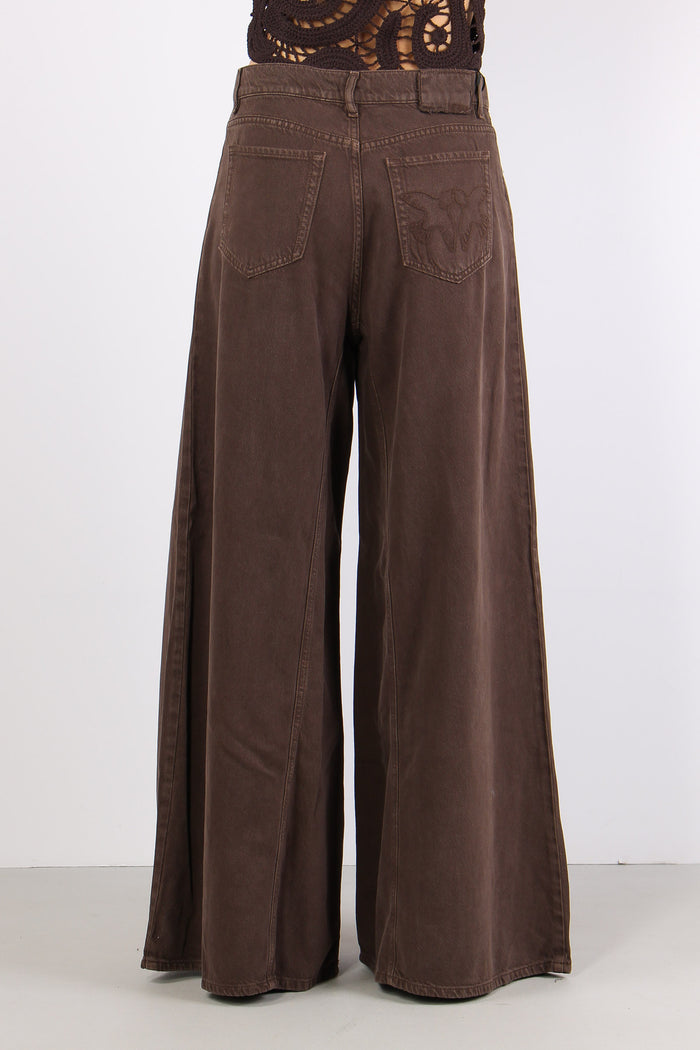Winona Jeans Ampio Marrone-4
