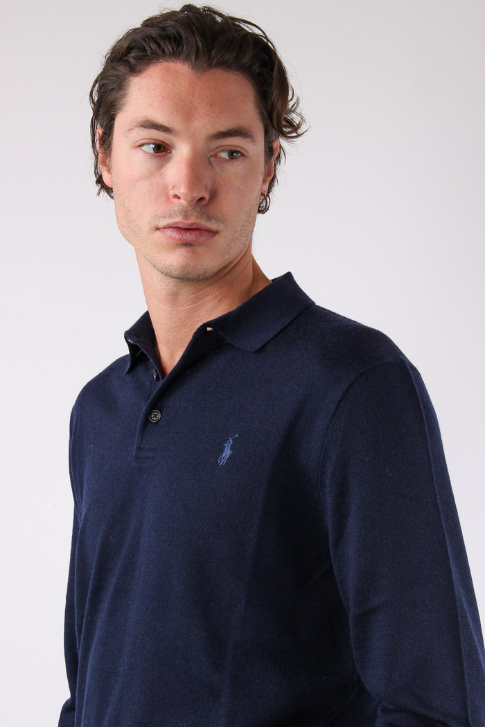 Polo Lana Merinos Hunter Navy-3