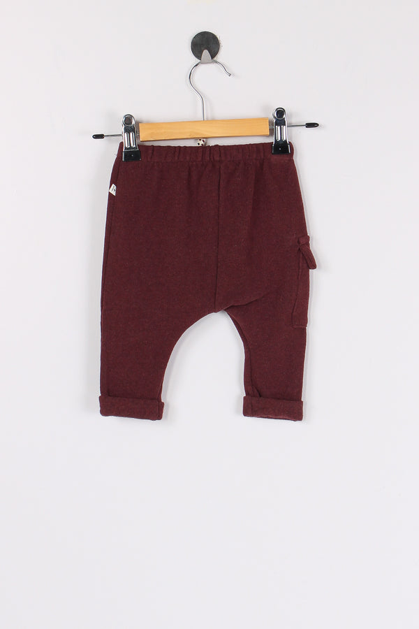 Pantalone Caldo Cotone Melanzana-2