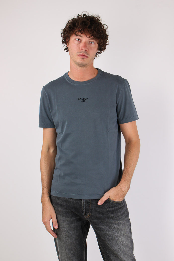 T-shirt Scritta Centrale Steel Grey