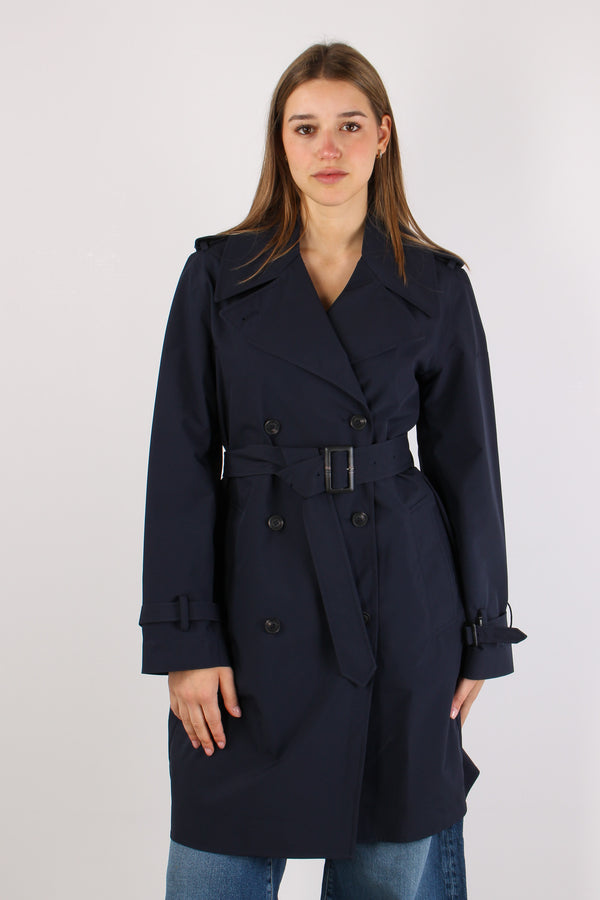 Talya Trench Medio Blue Black