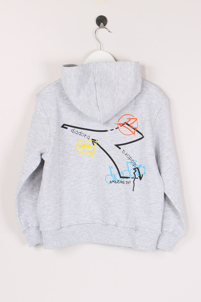 Felpa Cappuccio Zip Grigio-2