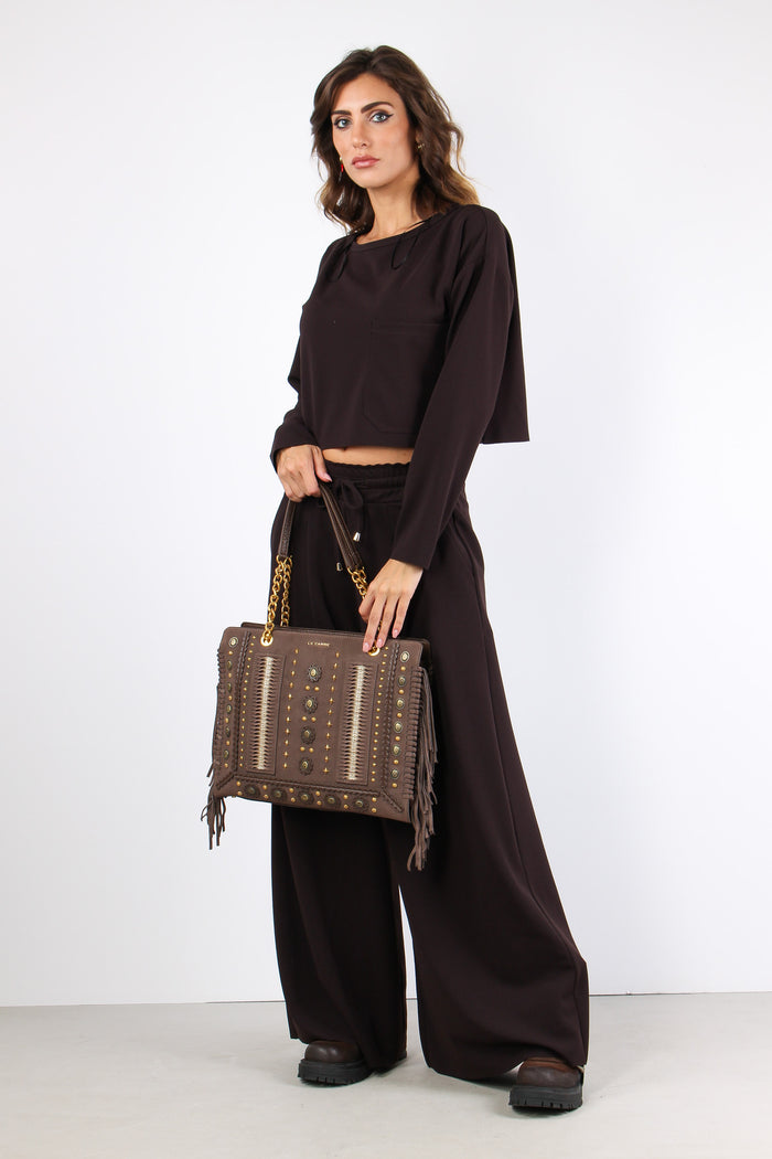 Felpa Scuba Maxi Tasca Moro-5