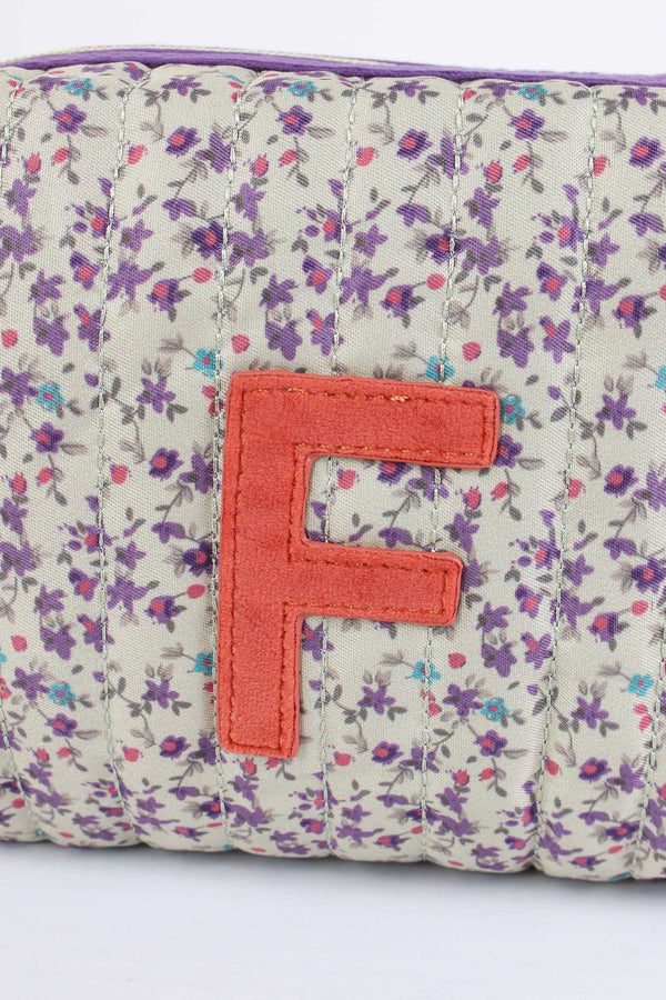 Pochette Patch Lettera F Beige/viola-2