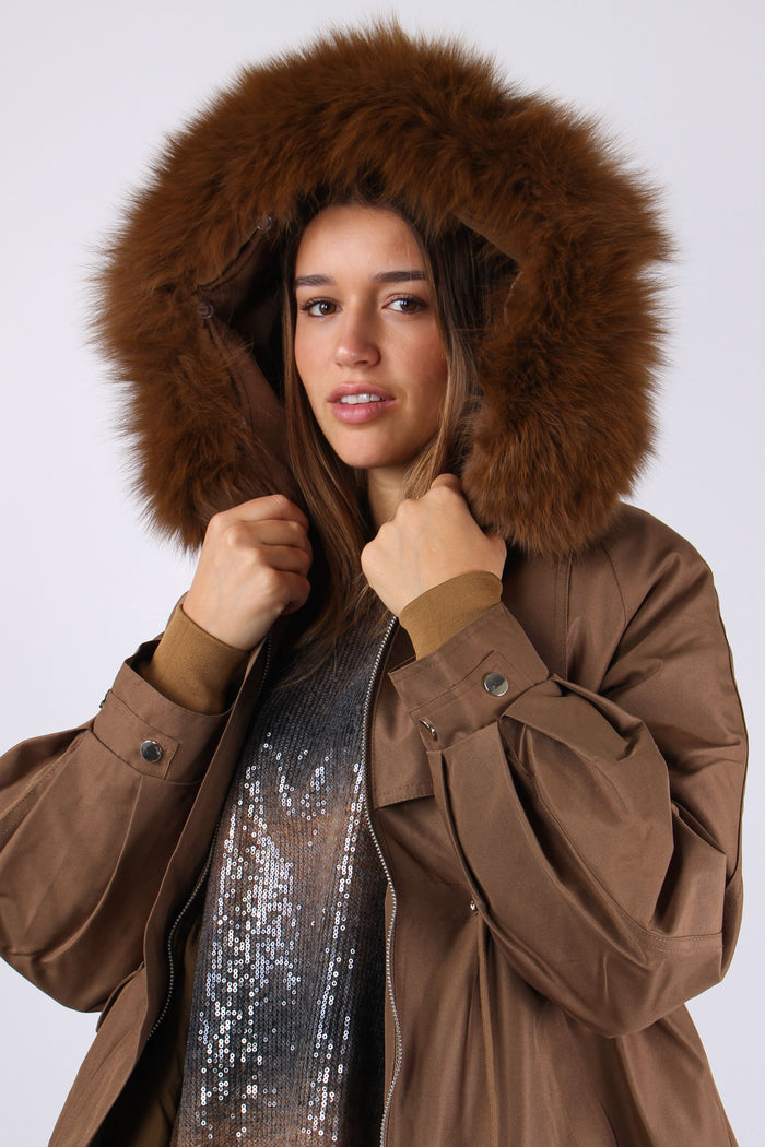 Parka Cappuccio Brown-7