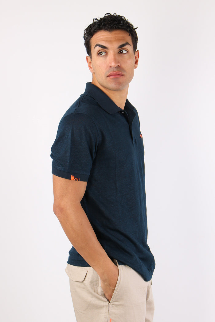 Polo Jersey Lino Navy Blue-4
