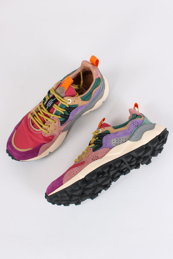 Sneakers Yamano Suede Nylon Burgundy/fucsia-5