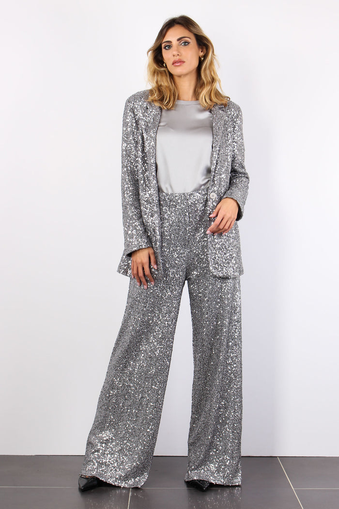 Giacca Paillettes Metal Gray-2