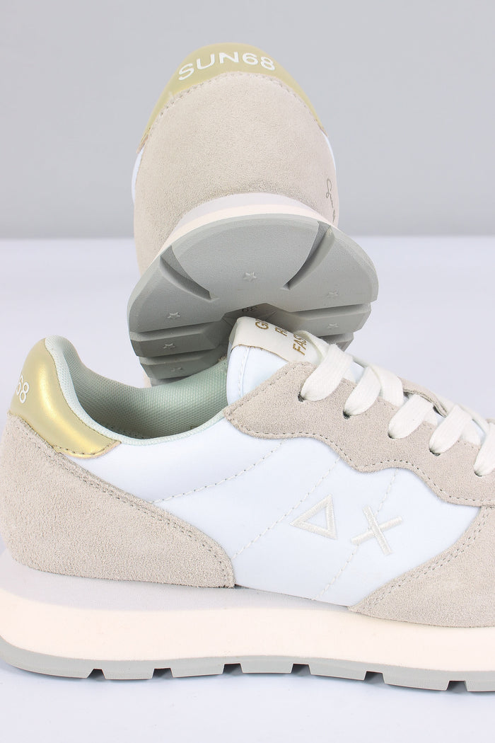 Sneaker Ally Gold Silver Bianco-5