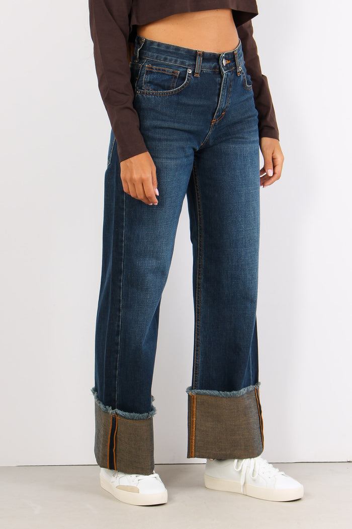 Denim Risvolto Maxi Tasche Die Denim-7