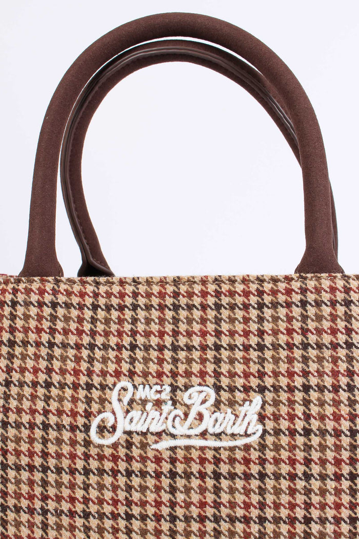 Shopping Lana Pied De Poule So Rosso/beige-7