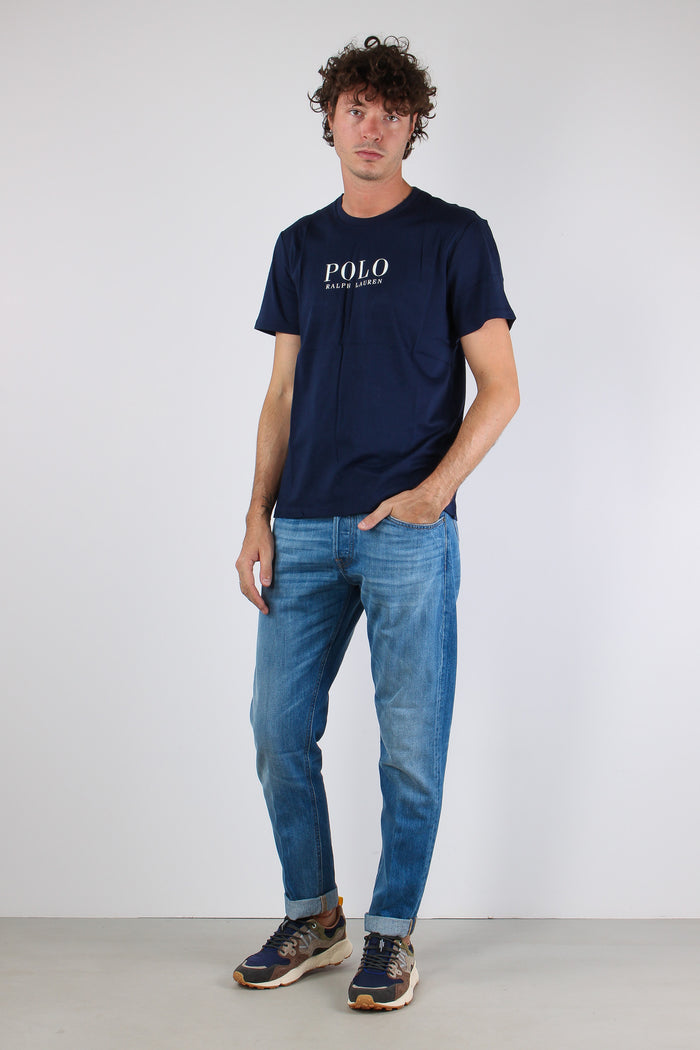 T-shirtunderwear Maxi Scritta Cruise Navy-2