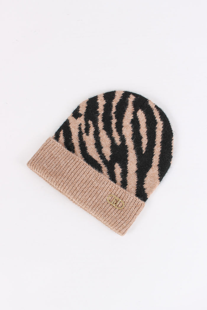Cuffia Zebra Nero/cammello-3