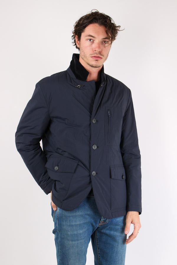 Giubbotto Leggero Colletto Blu-2