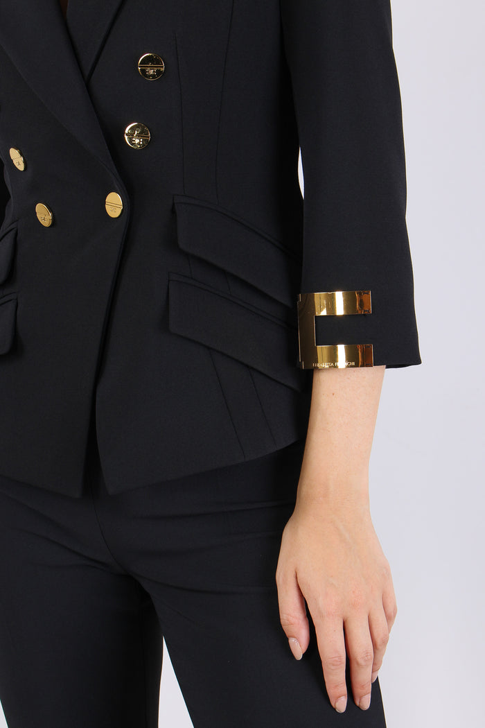 Giacca Crepe Stretch Nero-10