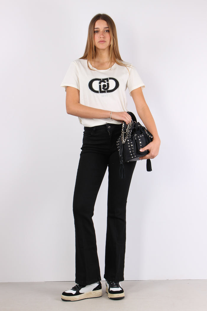 T-shirt Monogram Perle Bianco/monogram-7