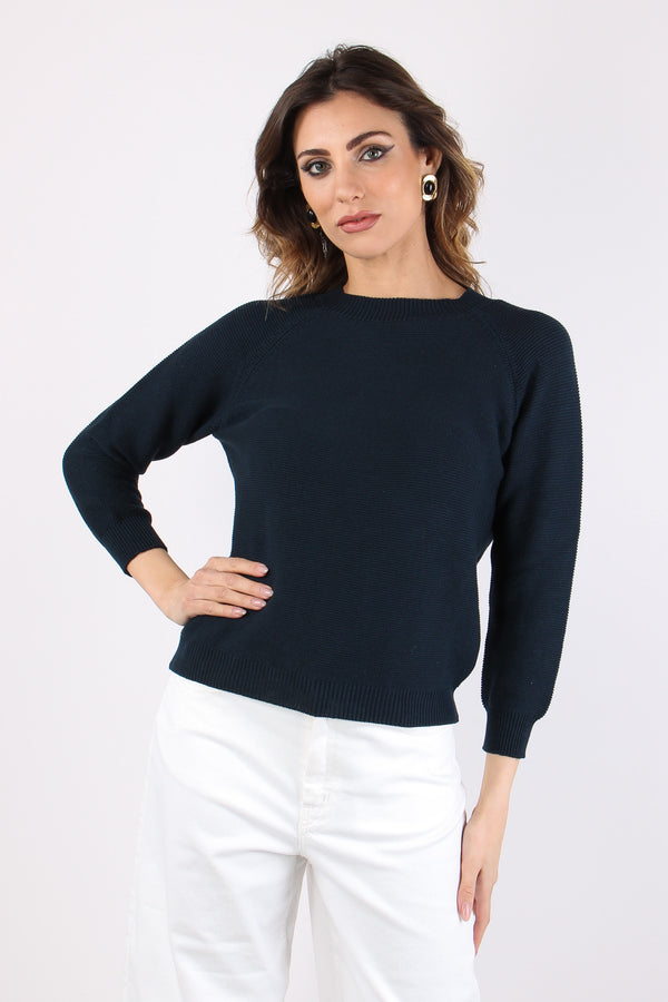 Wkdaere Maglia Punto Riso Blu-2