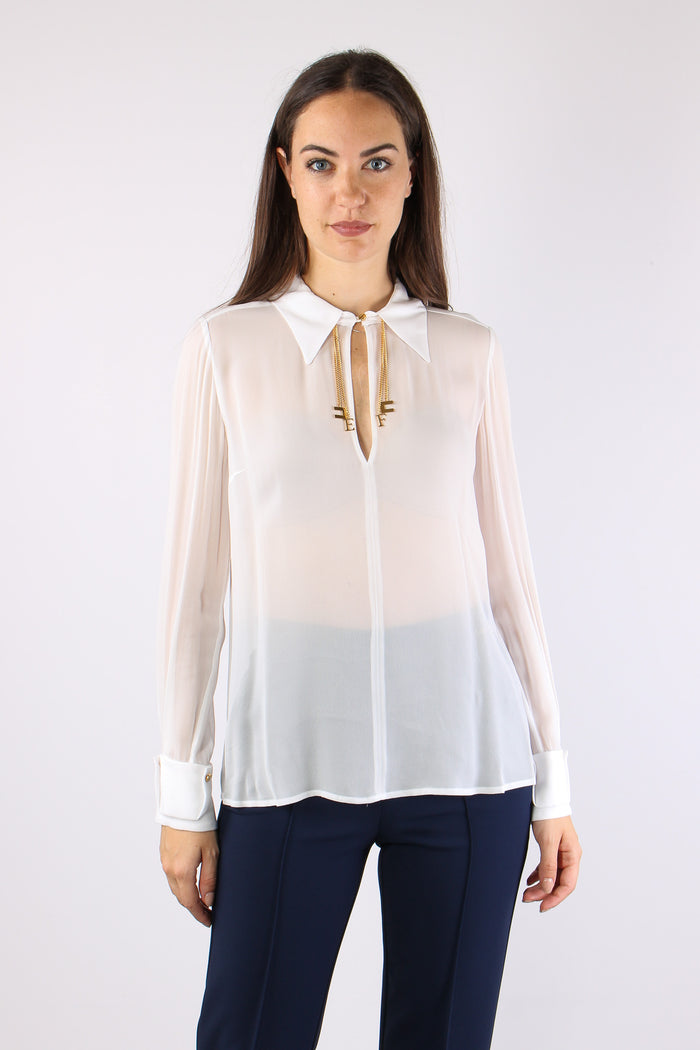 Camicia Logo Gioiello Avorio-4