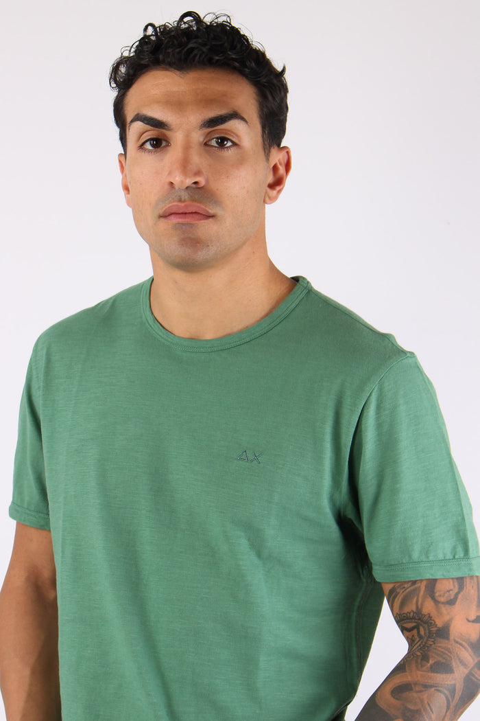 T-shirt Cotone Fiammato Muschio-7