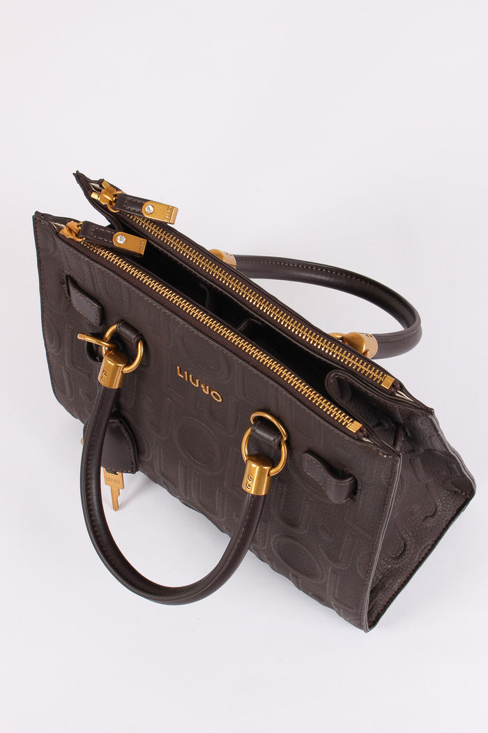 Mini Tote Logo 3d Deep Brown-6