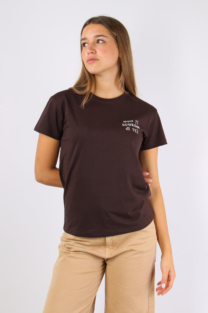 T-shirt Ricamo Non Ti Scordare Cioccolato-4
